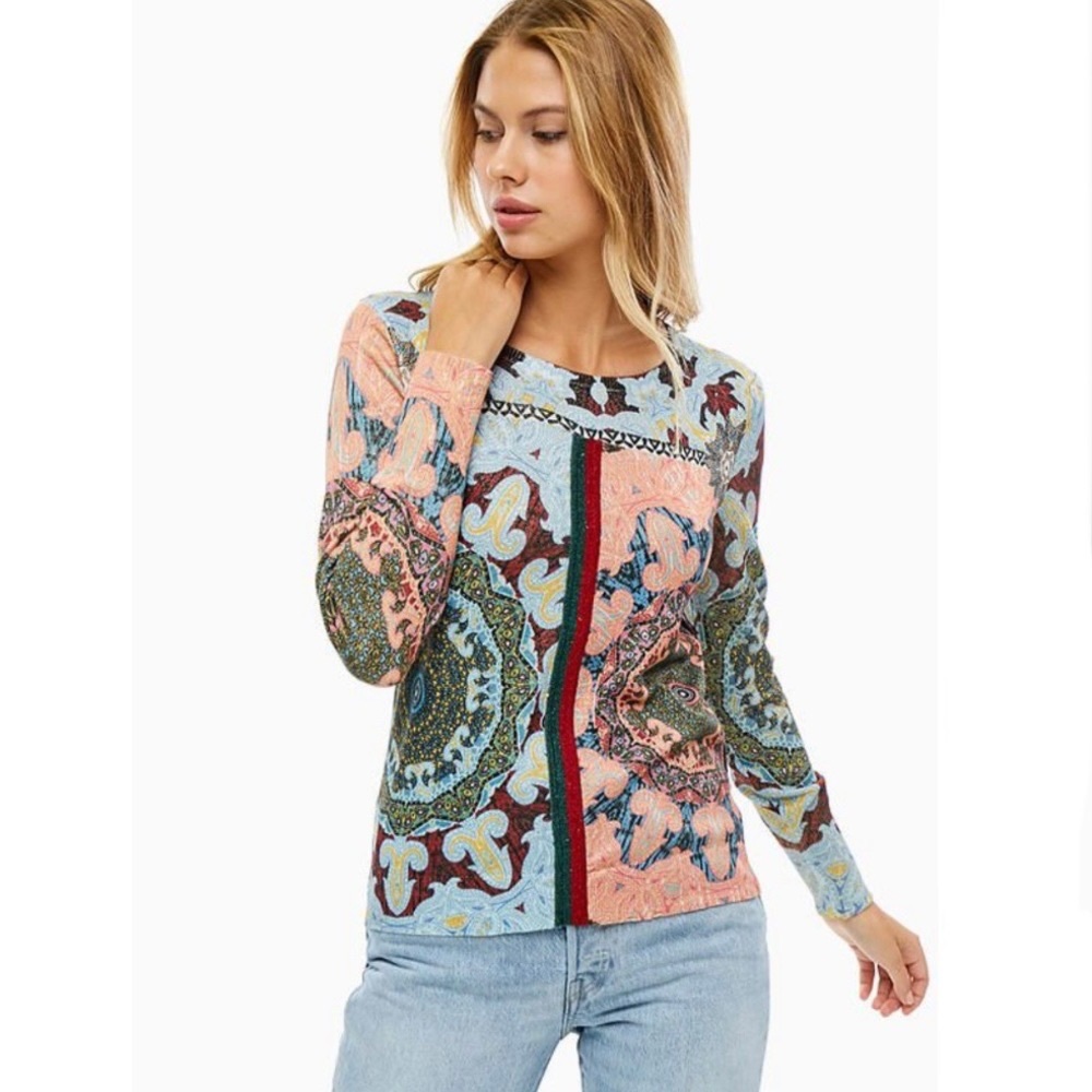 Desigual Sparkly Lurex Knit Top